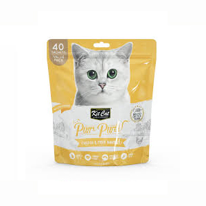 Kit Cat Puree Chicken & Fiber (Hairball) – 600g (40 pcs)